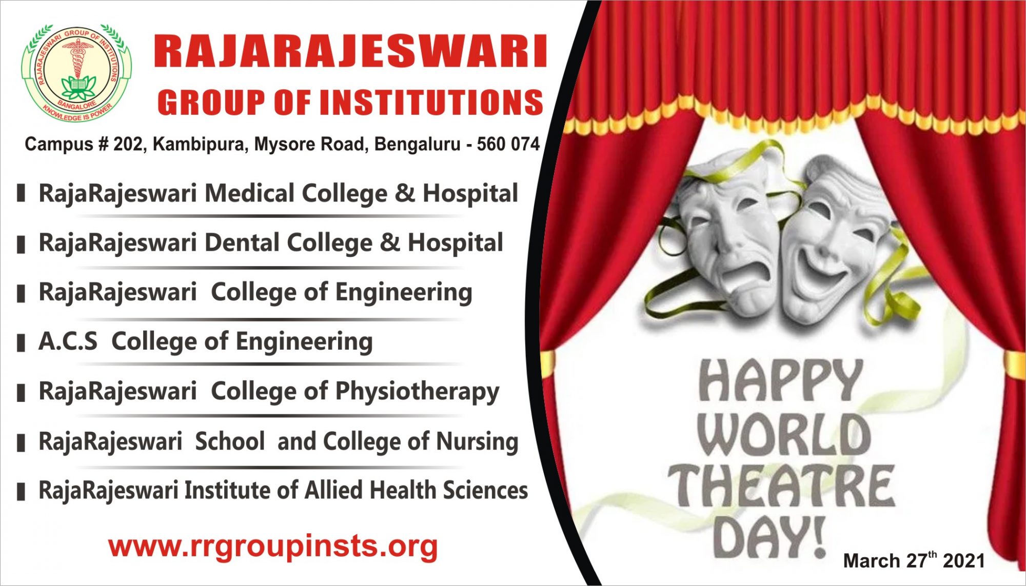 World Theatre Day – 2021