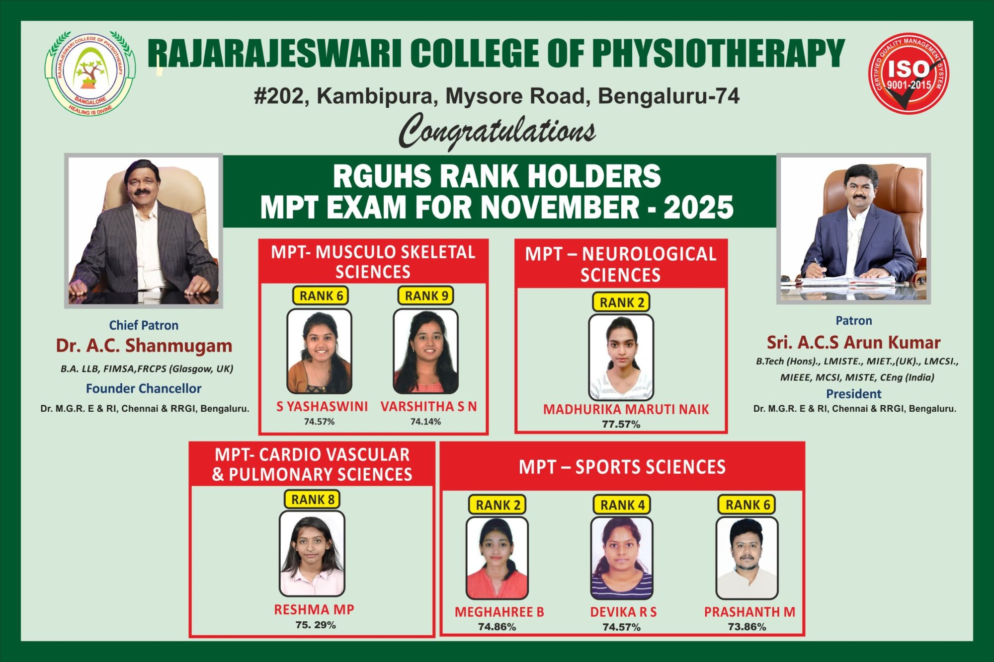 Heartiest Congratulations to Our University Toppers